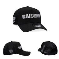 Las Vegas Raiders New Era 9 FORTY Baseball Cap, Black Mesh, Stylish Outdoor Sun Protection, Versatil