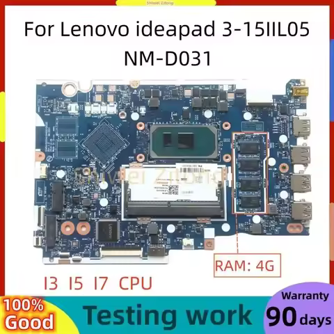 US/EU NM-D031 For Lenovo ideapad 3-15IIL05 Laptop Motherboard with CPU I3 1005G1 I5 1035G1 I7 1065G7