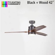 天怡燈飾 - T.Y.L 949 Black (Down Rod Style)(42吋)風扇燈 吊扇燈 LED Ceiling Fan