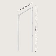 วงกบประตู PVC TOP เคลือบลายไม้ขาว สำหรับประตูห้องนอน ห้องน้ำ ขนาด 70x180 70x200 และ 80x200 cm.