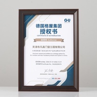 A4 Solid Wood Certificate Frame High-End Authorized Book Frame Photo Platform Certificate Frame A3 W