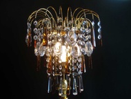 【老時光 OLD-TIME】早期二手台灣製大盞水晶玻璃桌燈*僅寄郵局*