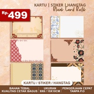 CARDS STICKER/S BATIK BLANK HANGTAG/S, BATIK BLANK GREETING CARDS