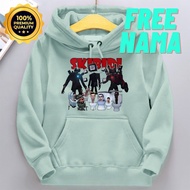 เสื้อกันหนาวมีฮู้ด พิมพ์ลาย SKIBIDI TOILET NEWUPGRADE FREE สําหรับเด็ก
