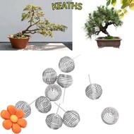 KEATHS 10pcs Bonsai Baskets, Stainless Steel Small Plant Gardening Fertilization Baskets, Portable W