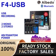Aibedo Blue F4-USB 4 Channel AUDIO MIXER FOUR ORIGINAL PC SOUNDCARD BLUETOOTH 4 Channels Karaoke Pla