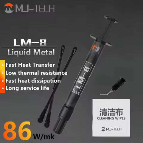 MJ-TECH LM-8 Liquid Metal Thermal Paste Conduct electricity For PS5 Laptop CPU GPU Graphics card hig