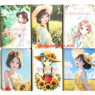 Sổ luyện chữ đẹp Hà Thanh khổ A4 giấy định lượng cao ô ly to phù hợp cho người mới luyện chữ giao bì