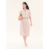 Gelia Autumn New Style Ruffle Neck Printed Dress 1A7C4K010