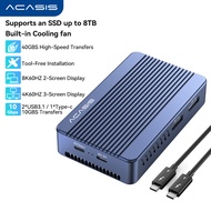 Acasis 8K Gaming Dock Pro - 40Gbps Thunderbolt 4 8TB SSD Expansion Dual 4K/120Hz Display RGB Hub for