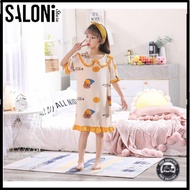 SLN-NEW Kidswear 1-12 years old Dress Cute Yellow Duck Cartoon Children Budak Girl Clothing Casual W