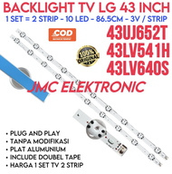 BACKLIGHT TV LED LG 43UJ652T 43LV541H 43LV640S 43LV541 43LV640 43UJ652 LAMPU BL 43 INCH 10K LENSA BESAR