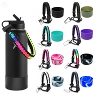 HydroFlask Boot Silicon Cover Aquaflask Accessories 32&amp;40 oz 12&amp;24oz Protective Bottom Non-Slip Aqua flask Tumbler Boot Sleeve Cover &amp; Paracord Handle Colored Cup Rope Set