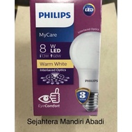 Philips 8 Watt 220V Warmwhite Yellow 3000K LED Bulb