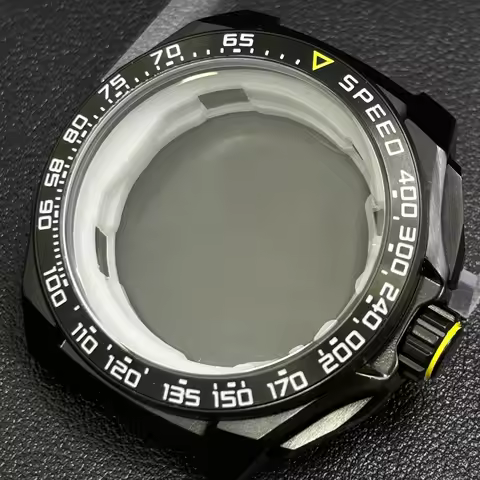 New VK63 Case 42mm Men's Watches Metal Case Chronograph Case for VK63 Movement 18.5mm Strap Accessor