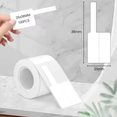 Marklife P50 White Cable Thermal Paper use for M110 M220 M221 P50 E210 Label Maker Waterproof Self-a