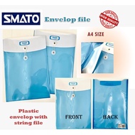 Smato A4 String Envelope File Vertical/Portrait String PVC Envelope File ENVELOPE FOLDER WITH STRING