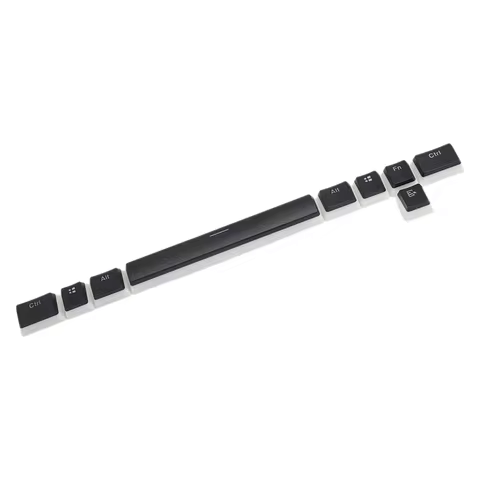 YMDK Pudding 9 Keys Double Shot Shine Through OEM Profile Keycap for MX Mechanical Keyboard White Bl