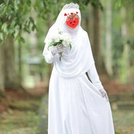 TUDUNG PENGANTIN LABUH  BAWAL/VEIL  (READY STOCK)