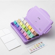 Màu Gouache HiMi dạng thạch bộ 18/24/36/48 màu