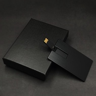 Black metal card USB 2.0 Flash Drive 4GB 8GB 16GB 32GB with Gift Box