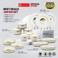(BEST DEALS JAPAN SET) 15 PCS WHITE DINNER PACKAGE - BUNDLING - CUTLERY PACKAGE - CUTLERY SET - JAPA
