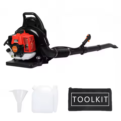 63cc 2-Stroke Engine 700CFM Gas Backpack Leaf Blower, 200MPH, High-Powered Blower for Lawn Yard Clea