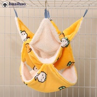 HUAIHAO Flannel Hamster Hammock Rodent Hamster Bed House Three-tiered Suspensibility Hammock Sugar G