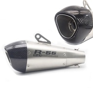 Yoshimura R55 Motorcycle Exhaust Muffler Pipe Moto Tube Carbon Fiber Steel Universal Exhaust For Yam
