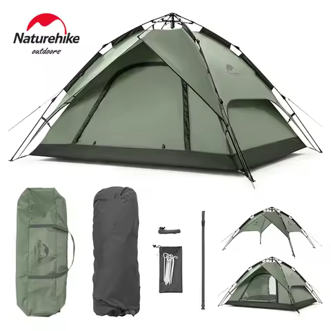 Naturehike 3-4 Person Tent Ultralight Waterproof Automatic Tent Portable 3 Season Backpacking Tent O