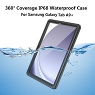 Samsung Galaxy Tab A9+ Waterproof Case 360° Coverage Built-in Screen Protector Samsung Tab A9 Plus Military-grade Shockproof Tablet Cover