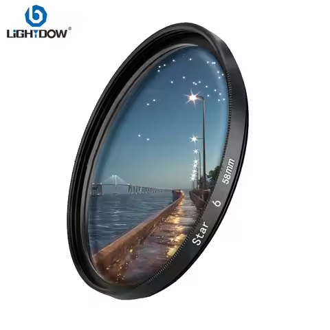 Lightdow Star Filter 6 Line Camera Lens Filter 49mm 52mm 55 58 62mm 67mm 72mm 77mm 82mm Lens Filter 