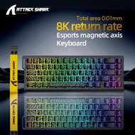 ATTACK SHARK X68HE Gaming Magnetic Axis Keyboard, streamlined configuration, low-latency all-feature