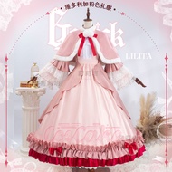 GOSICK Victorique de Blois Complete set of pink cosplay dress