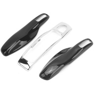 Fydun Key Case Cove Car Remote Key Fob Shell Case Trim Protective Cover for 911 (Baked black + silve
