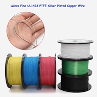 PTFE Silver Plated Copper Wire 38/36/34/30/28/26 AWG Micro Fine UL1423 High Temperature Electronic D