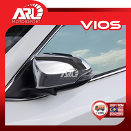 Toyota Vios NSP151 Facelift Side Mirror Chrome Carbon Cover Side Rearview Mirror Wing Cover Trim For