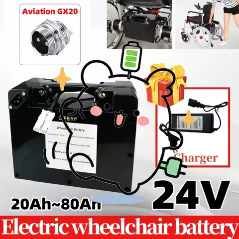 ✨24V 20ah 30ah 40ah 50ah 60ah 70Ah 80ah Lithium Battery For 24V Electric Wheelchair Stair Climber Av