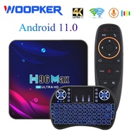 Woopker H96 MAX Smart TV Box Android 11 Rockchip RK3318 4K  HD Media Player 2.4G/5G Dual Wifi Bluetooth  Voice Set Top B