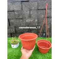 Pot bunga PUMBA 20 Merah Bata / Pot Gantung 20 cantik / Pot bunga