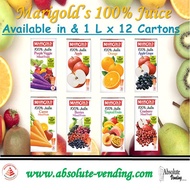 MARIGOLD 100% Juices and UHT Assorted Milk 1L X 12 (TETRA) - FREE DELIVERY WITHIN 3 WORKING DAYS!