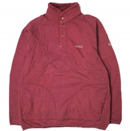 二手 AIGLE 抓絨套頭衫，M 碼，酒RED，8502-96215。