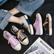 Color Canvas Shoes Biscuit Student Lace-Up Canvas Shoes Women