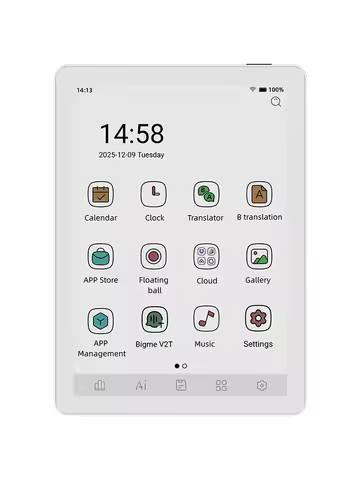 Bigme B6 Ebook Reader, 6'' B&W E-Ink Screen Electronic Book, 300PPI HD Display E-Reader, Android 14 
