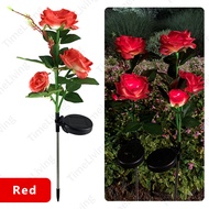 Waterproof Solar Outdoor Garden Lights with 4 Bigger Lily Flowers Waterproof 7 Color Changing Outdoo