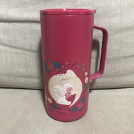 Starbucks Dragon in floral Rim mug Stainless Steel Tumbler 17 fl. oz/50ml.