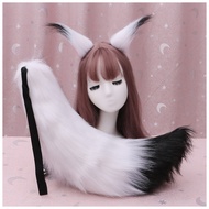 <unk> Nine✦Ready Stock🎀Anime cos Fox Ears Animal Ears Tail Furry Length 9cm Wolf Tail Colorful Tail 