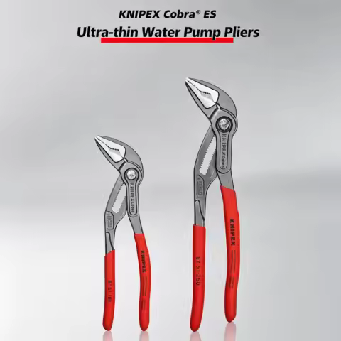 KNIPEX 8751180Water Pump Removal Pliers 8751250 Horse Wrench Cobra ES Thin Mouth Handle Size 7" 10" 