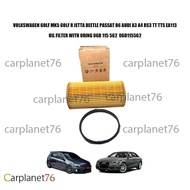 VOLKSWAGEN GOLF MK5 GOLF R JETTA BEETLE PASSAT B6 AUDI A3 A4 RS3 TT TTS EA113 OIL FILTER WITH ORING 