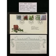 2002 Great Britain Christmas 2002-Evergreens As Contemporary Seasonal Decoration First Day Cover Not
